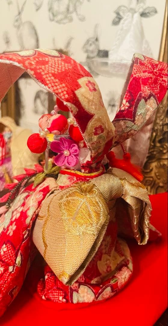 おばあちゃんハンドメイド　 幸せ招く お姫様着物うさぎ人形＊縁起のうさぎ姫