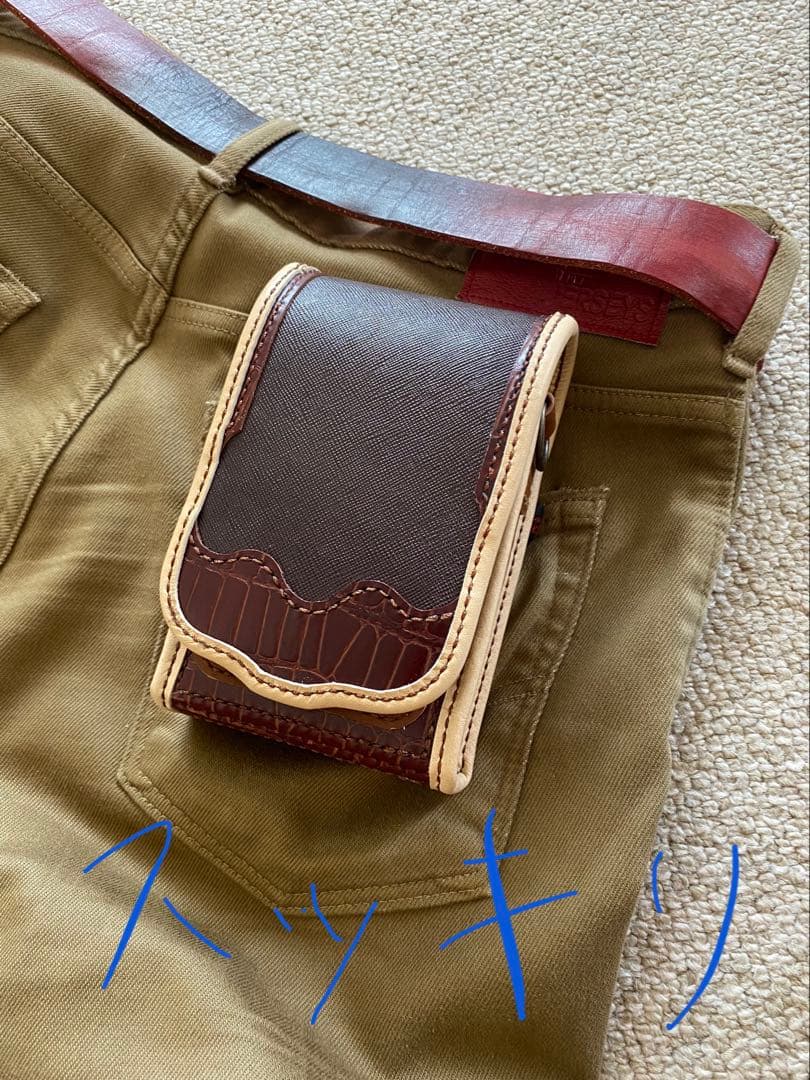 【レザーハンドメイド_全て手縫い】ドロップインダーツケースNo.78