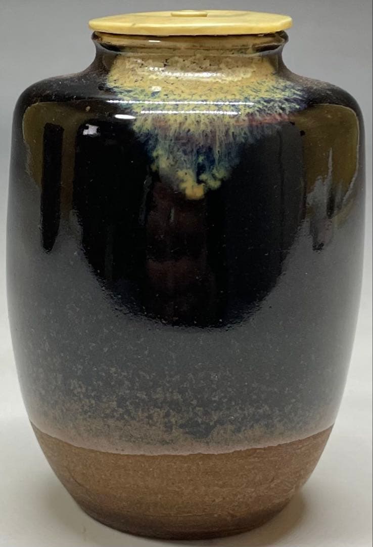 古瀬戸　茶入　仕覆　箱付　茶道具　u910