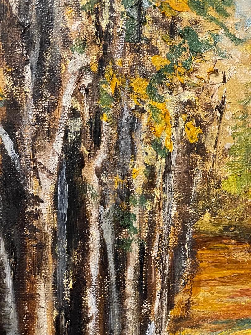 「真作」香川正敏「王城えの道」風景画　油彩画　額装　サイン有り　F8号