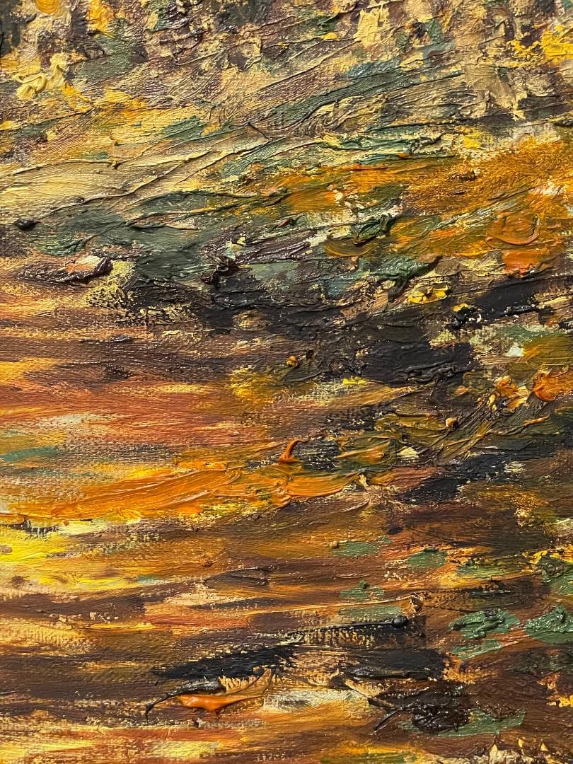 「真作」香川正敏「王城えの道」風景画　油彩画　額装　サイン有り　F8号