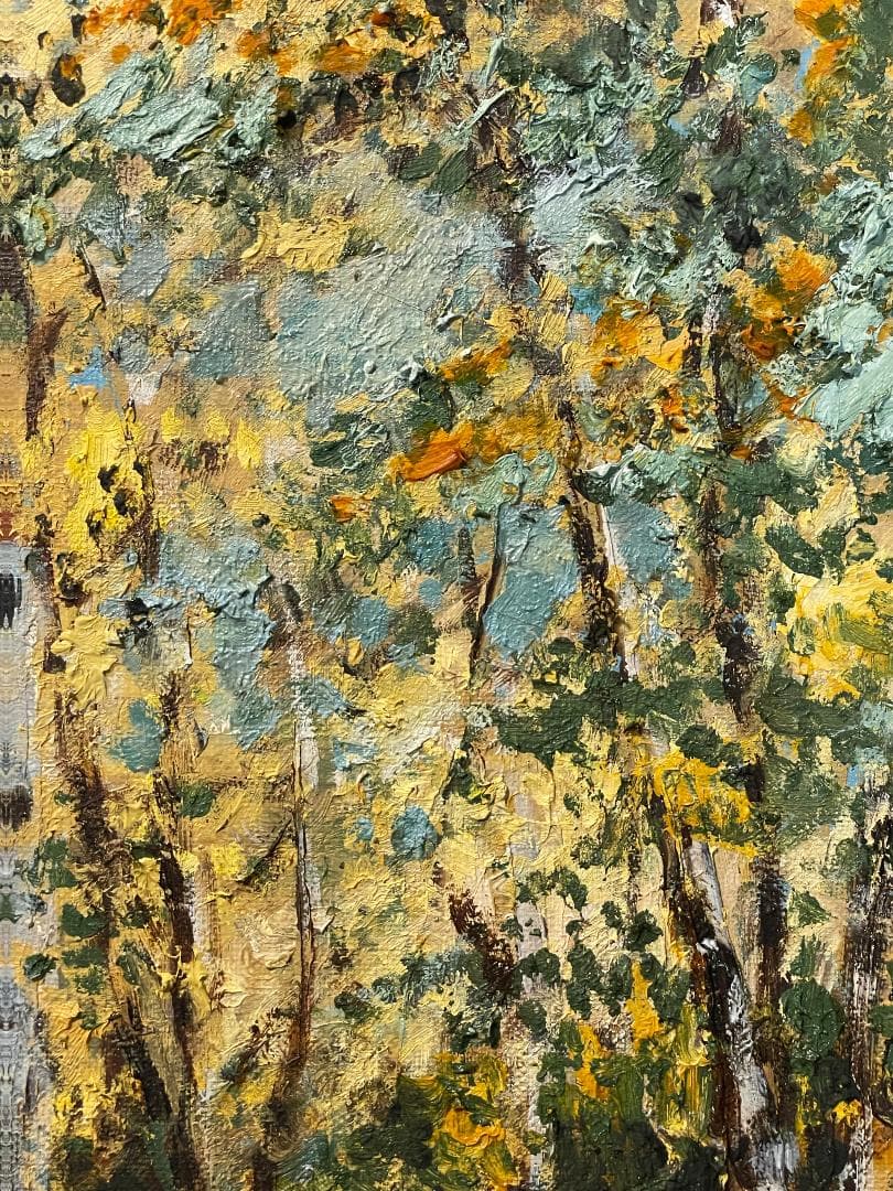 「真作」香川正敏「王城えの道」風景画　油彩画　額装　サイン有り　F8号