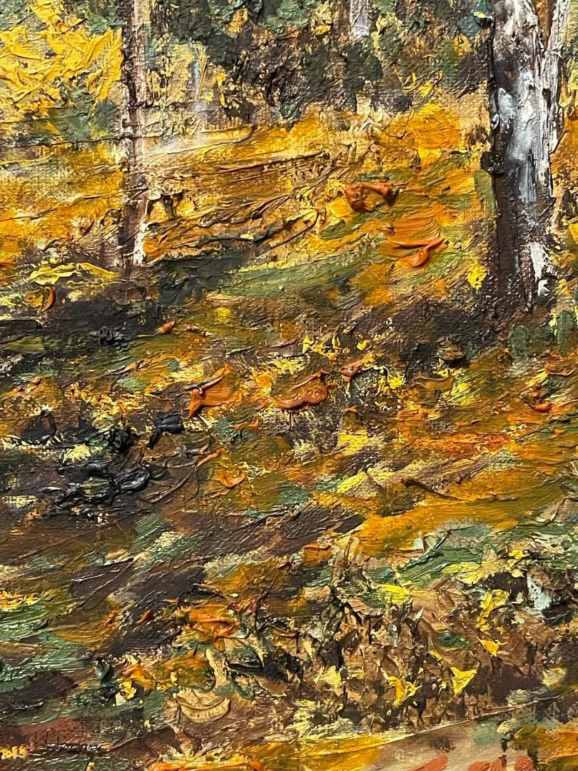 「真作」香川正敏「王城えの道」風景画　油彩画　額装　サイン有り　F8号