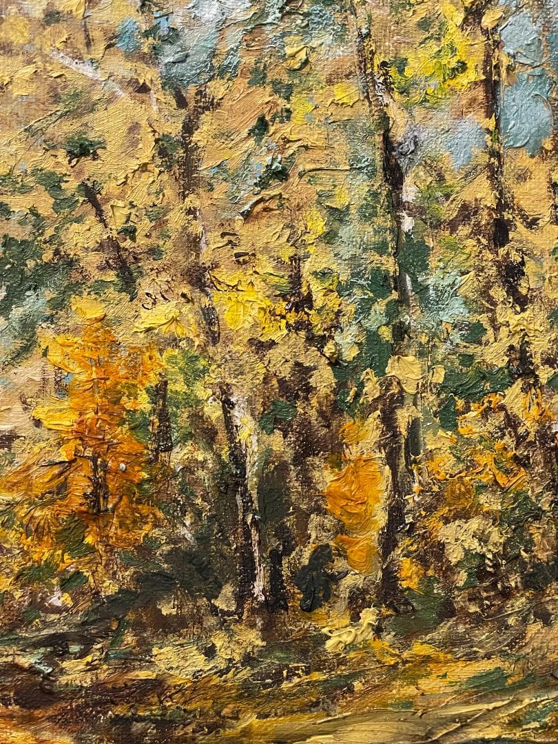 「真作」香川正敏「王城えの道」風景画　油彩画　額装　サイン有り　F8号