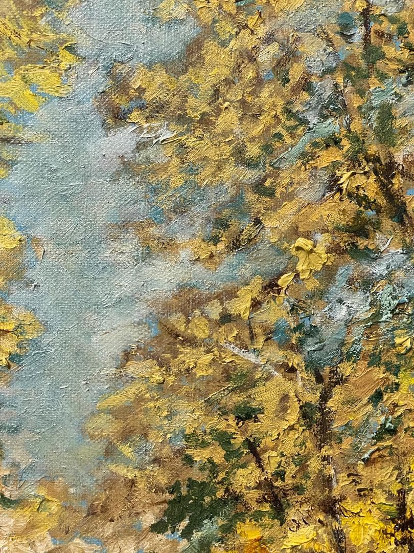 「真作」香川正敏「王城えの道」風景画　油彩画　額装　サイン有り　F8号