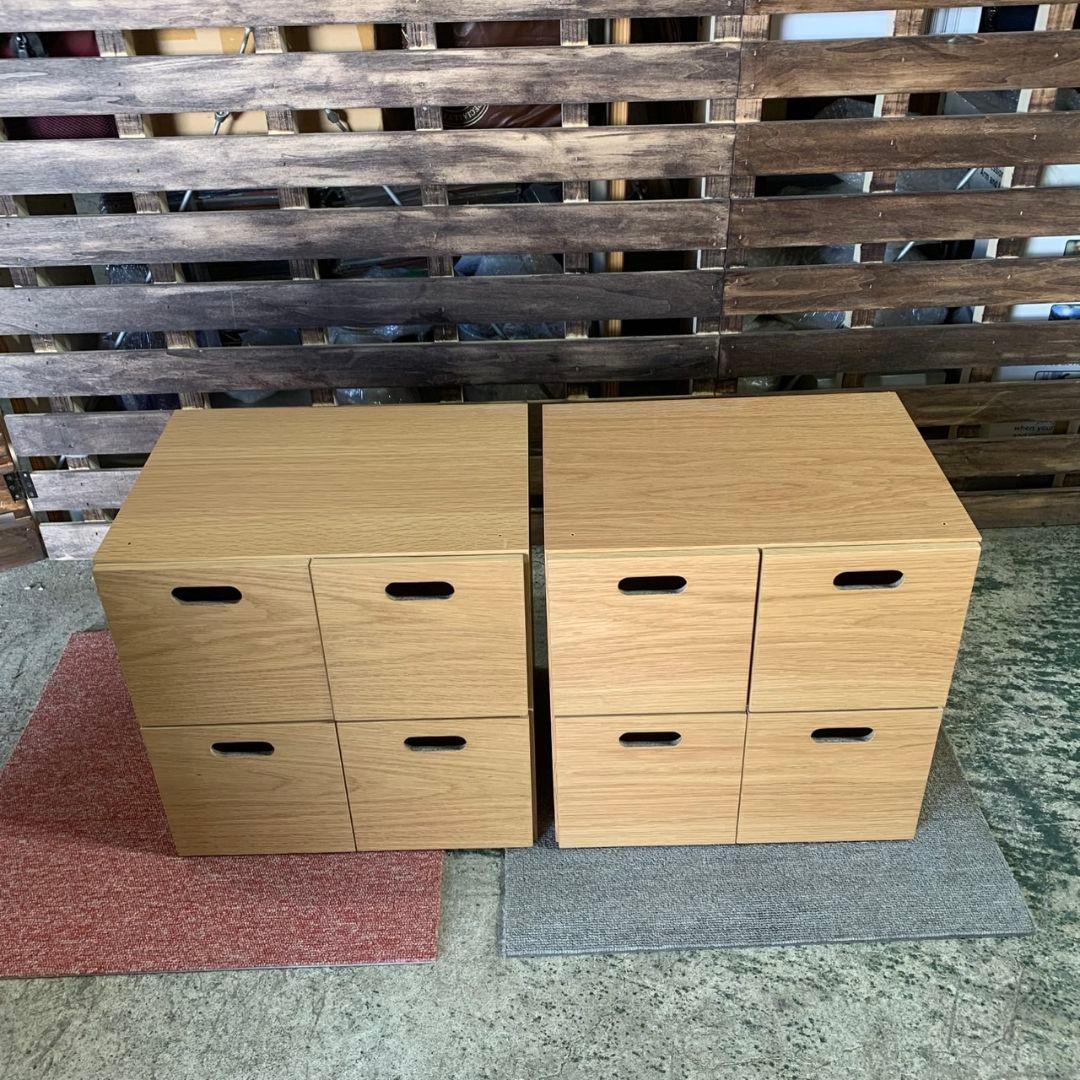 I670\" 無印良品 スタッキングシェルフ 5段2列　引き出し付