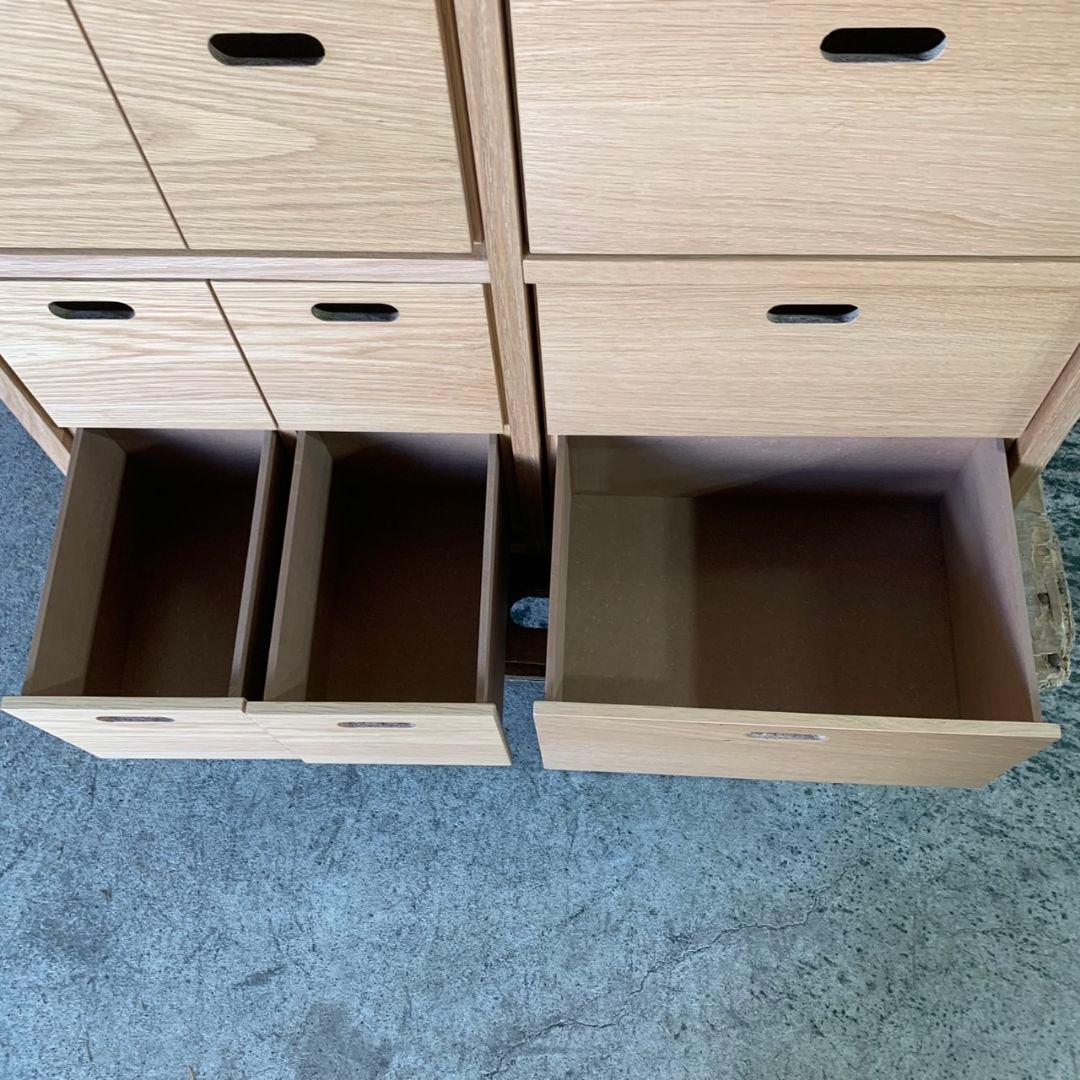 I670\" 無印良品 スタッキングシェルフ 5段2列　引き出し付