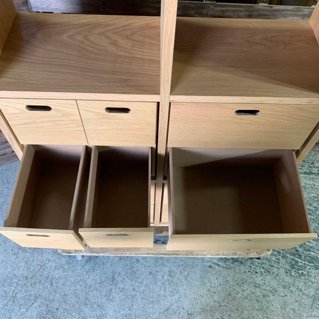 I670\" 無印良品 スタッキングシェルフ 5段2列　引き出し付