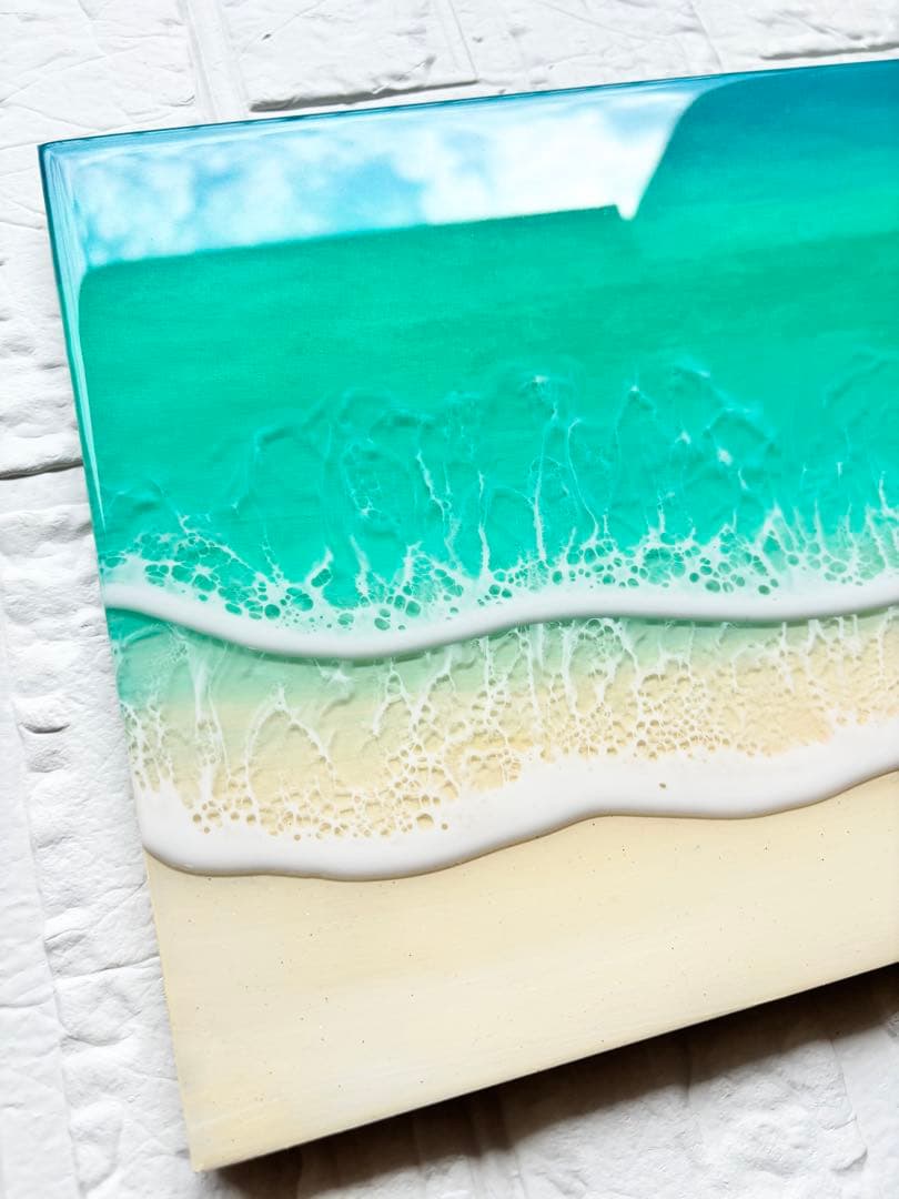タナカサトシページ新しい一歩を踏み出す方へ海アート42cm × 22cm