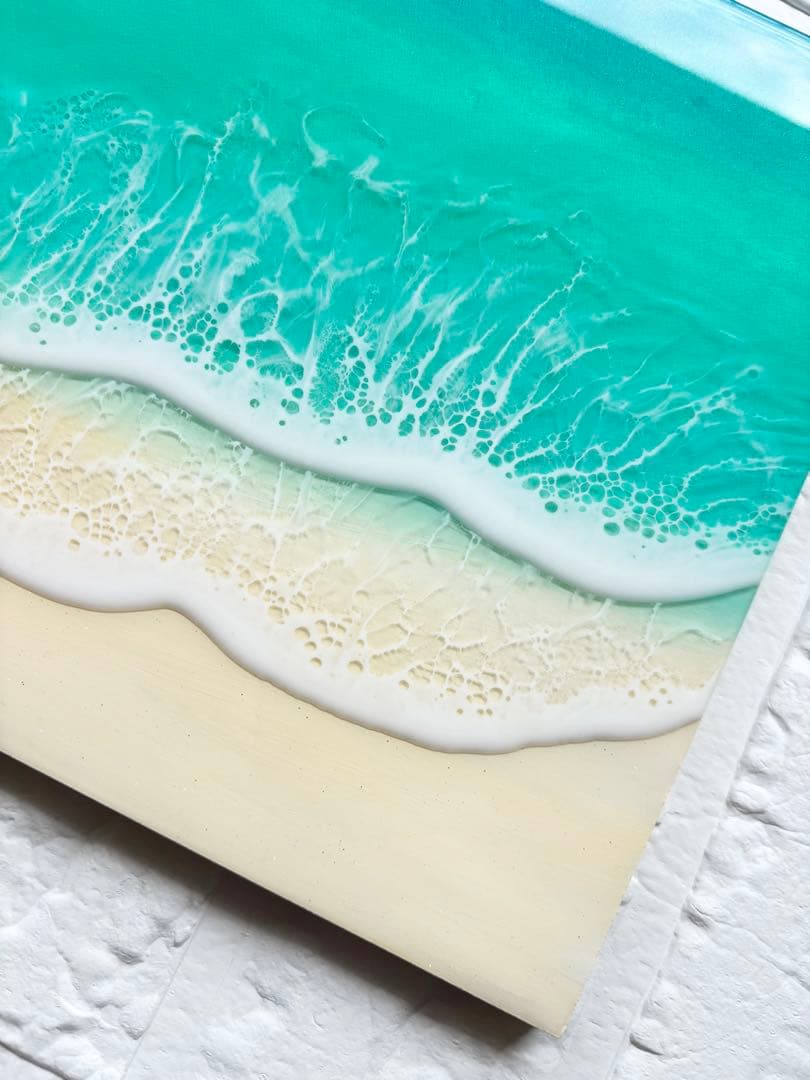 タナカサトシページ新しい一歩を踏み出す方へ海アート42cm × 22cm