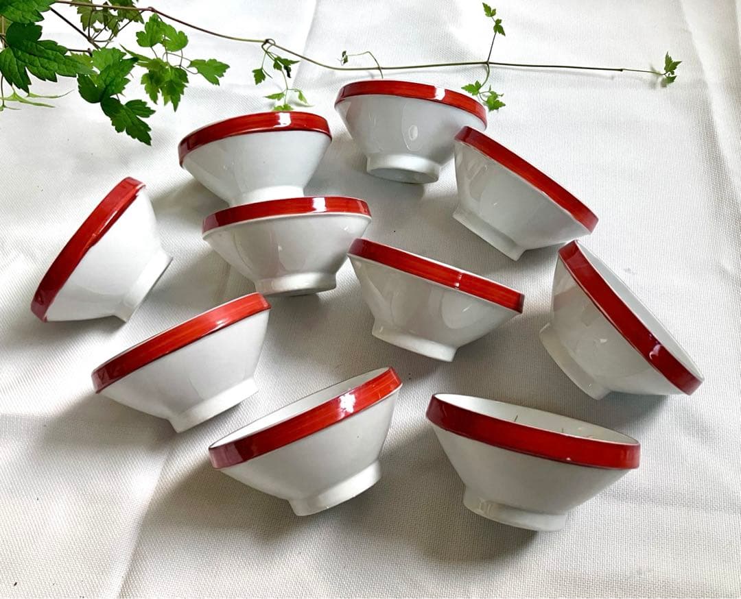 ✅当時物✅和食器/駒みたいな小鉢/竹の金彩/昭和食器１０客セット