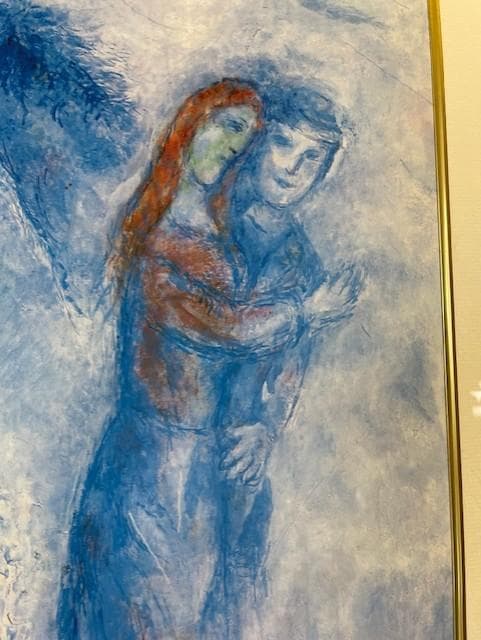 抽象画 天使と人物の絵画