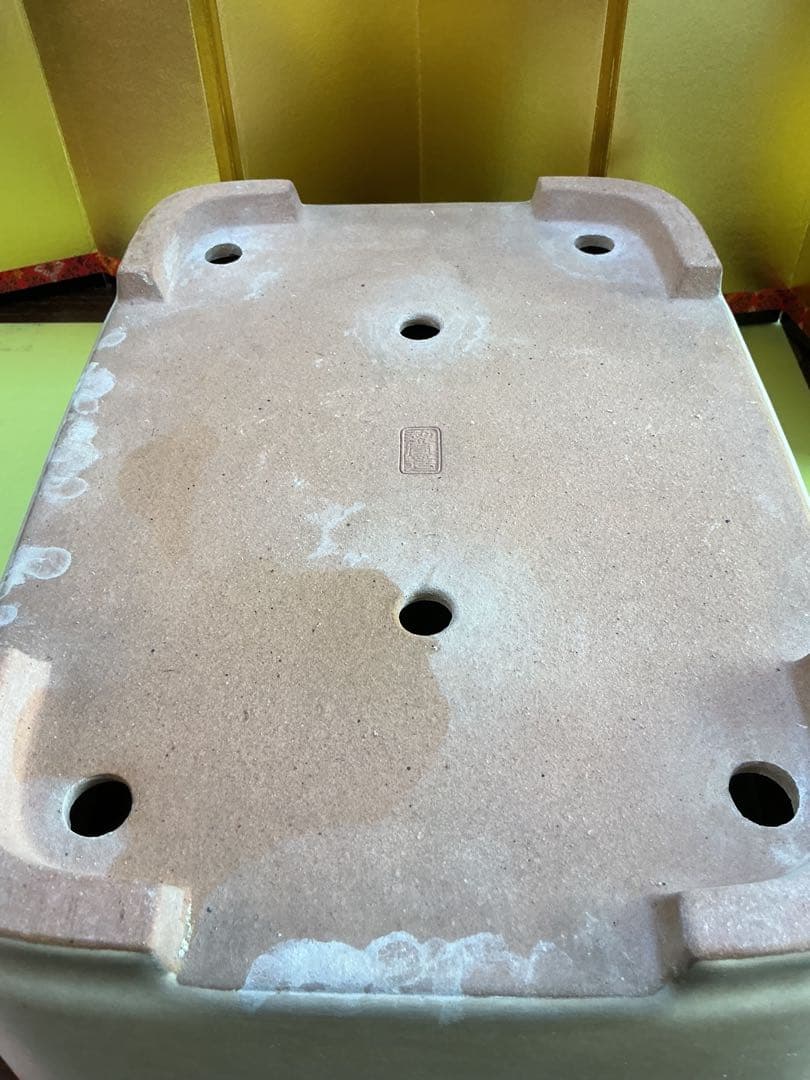 盆栽鉢　極上品　落款入り　盆栽鉢　観賞石