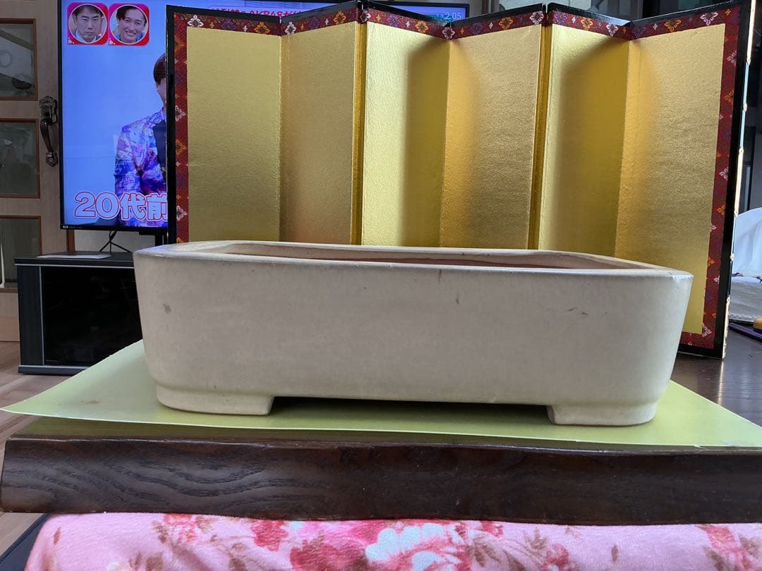 盆栽鉢　極上品　落款入り　盆栽鉢　観賞石