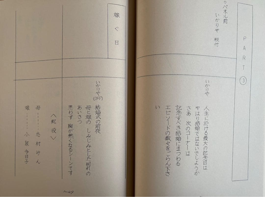 ドリフ大爆笑’84 No.5台本 ザ・ドリフターズ 小泉今日子