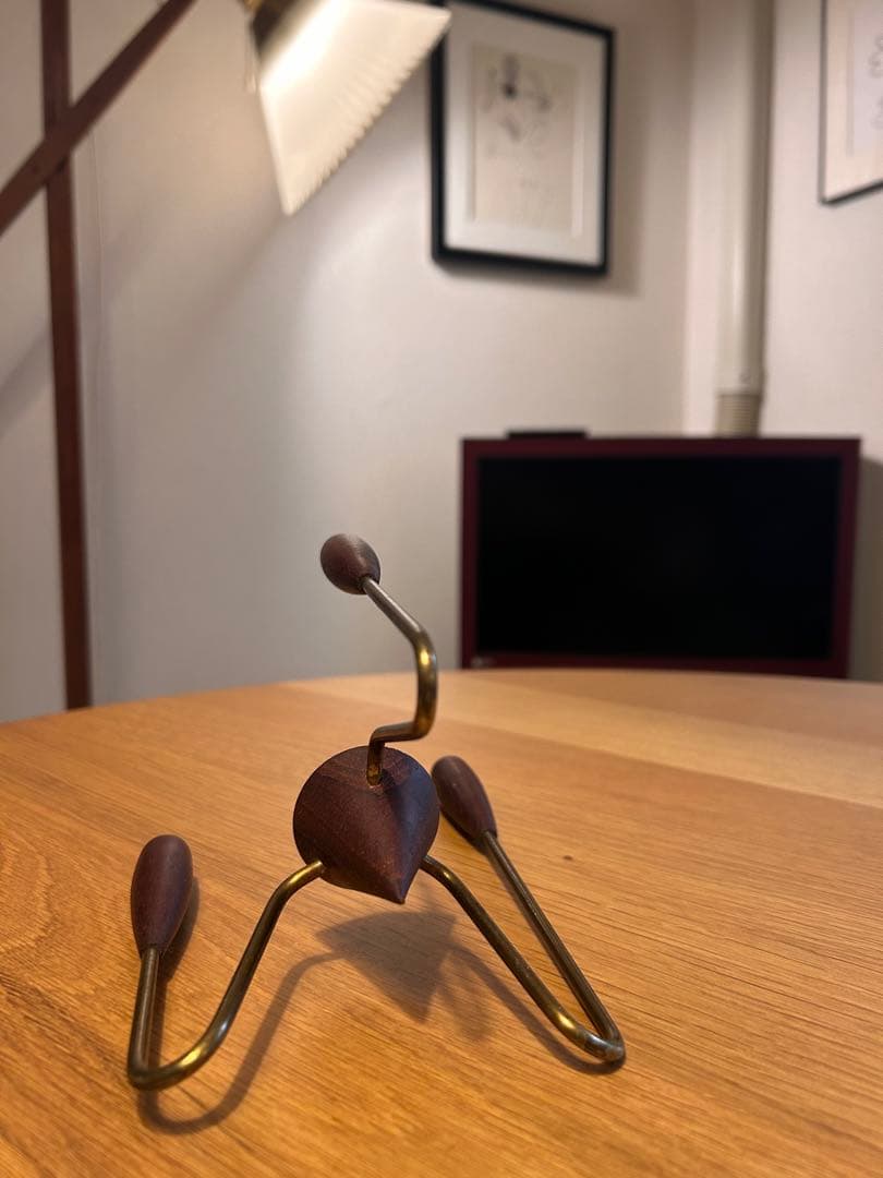 デンマーク　オブジェ　キャンドル　チーク　ヴィンテージ