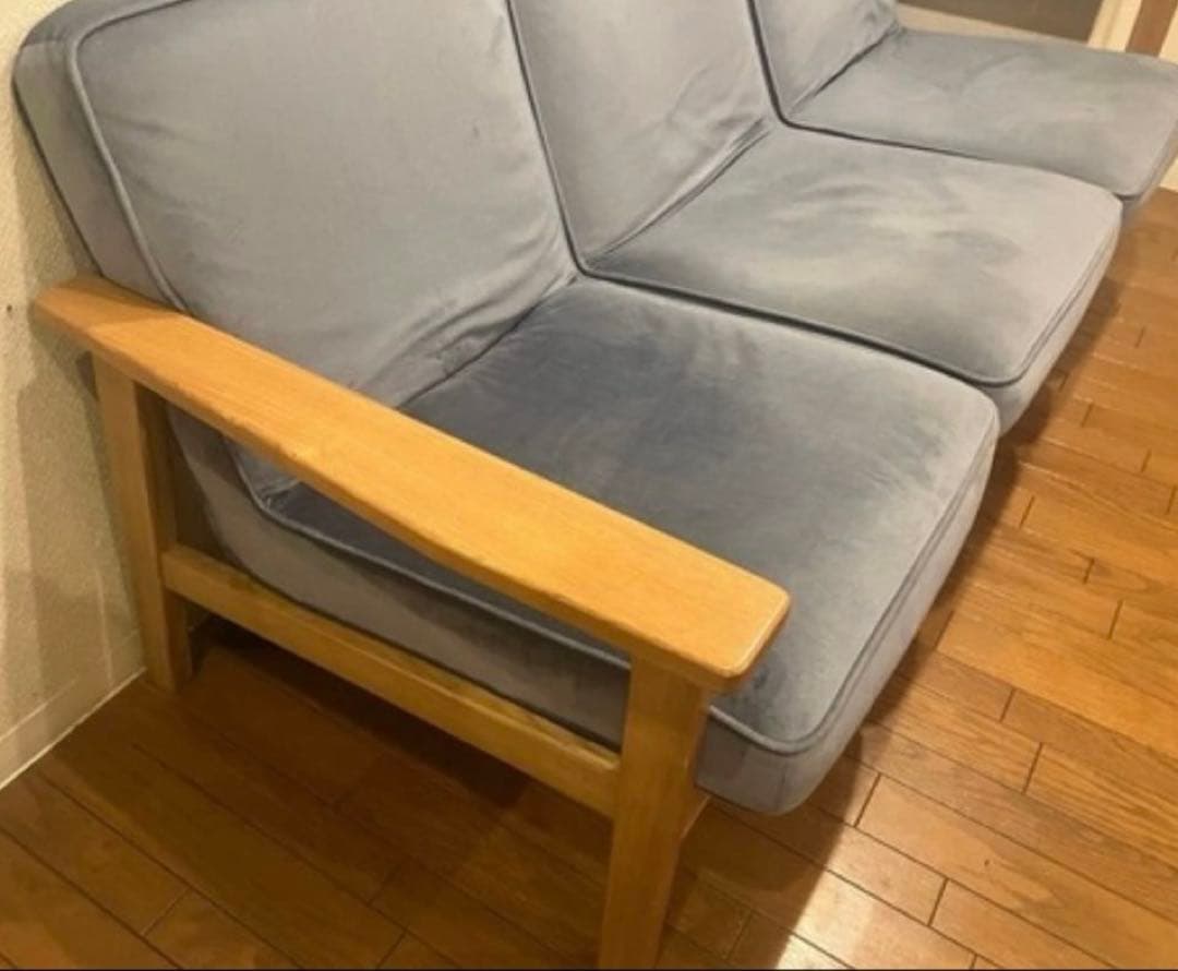 無印良品　ソファ　3人掛け　タモ材　木製フレーム