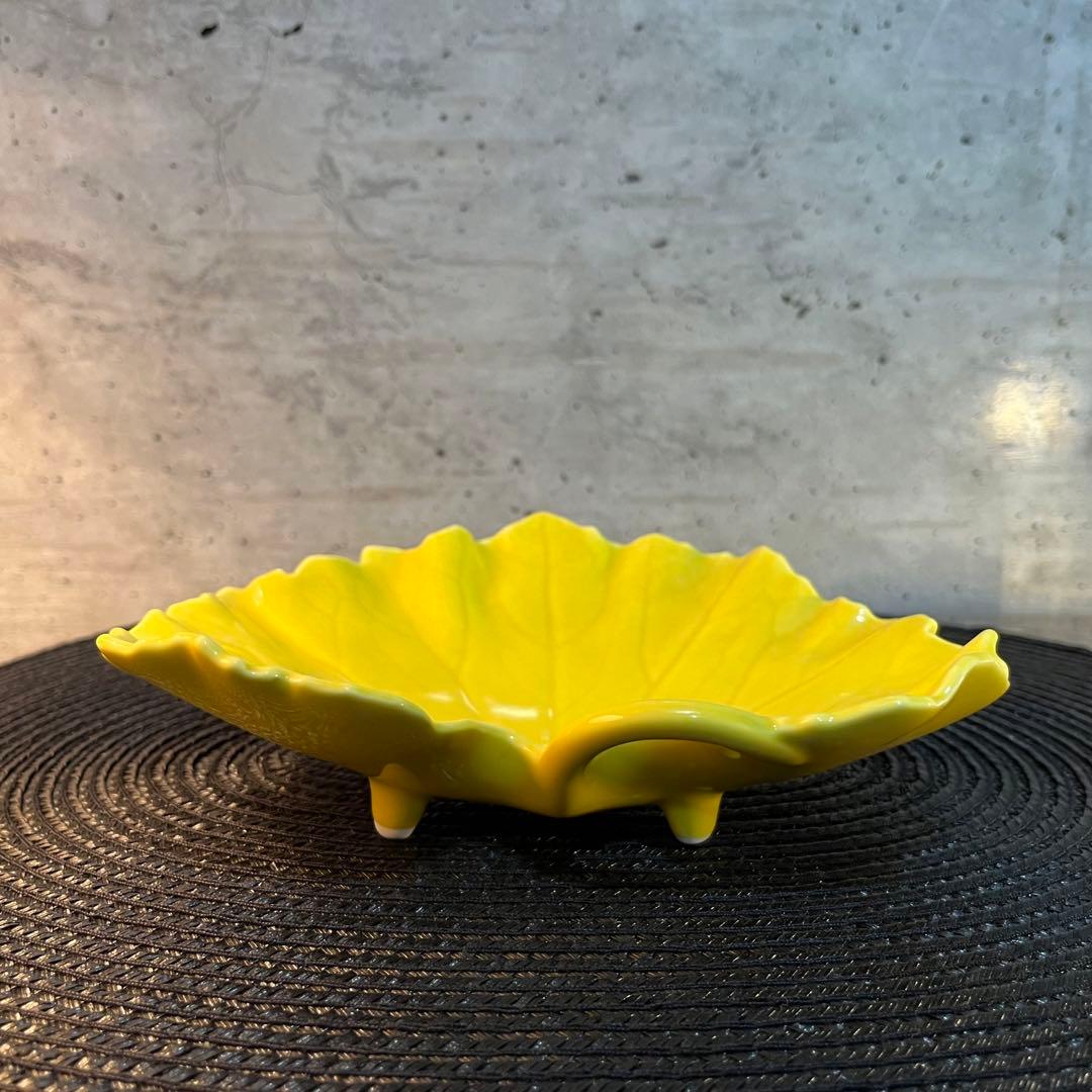 新品未使用　福泉窯　ツワ型皿2枚　有田焼　ツワブキ