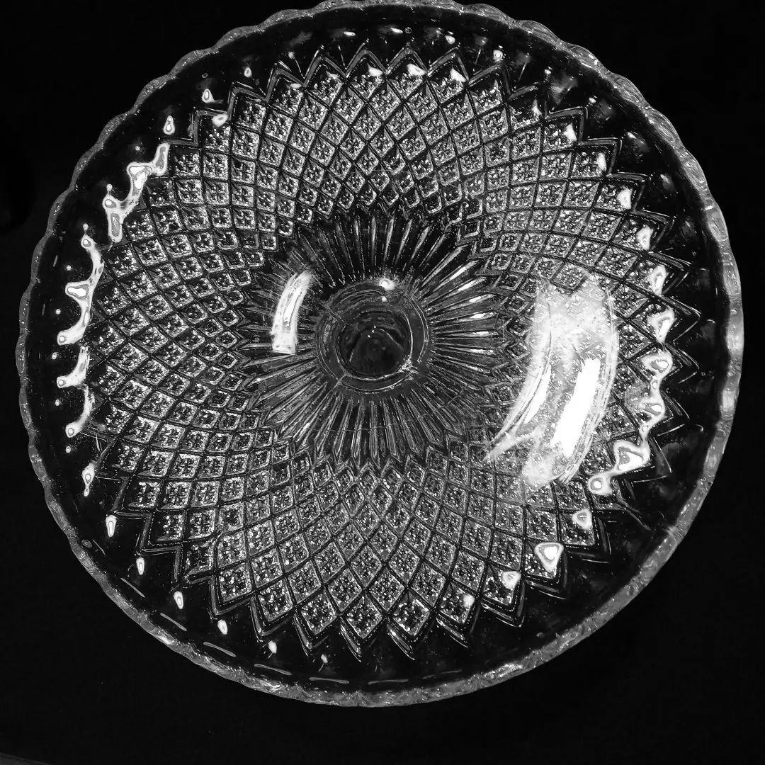 アンティークケ−キスタントガラス皿