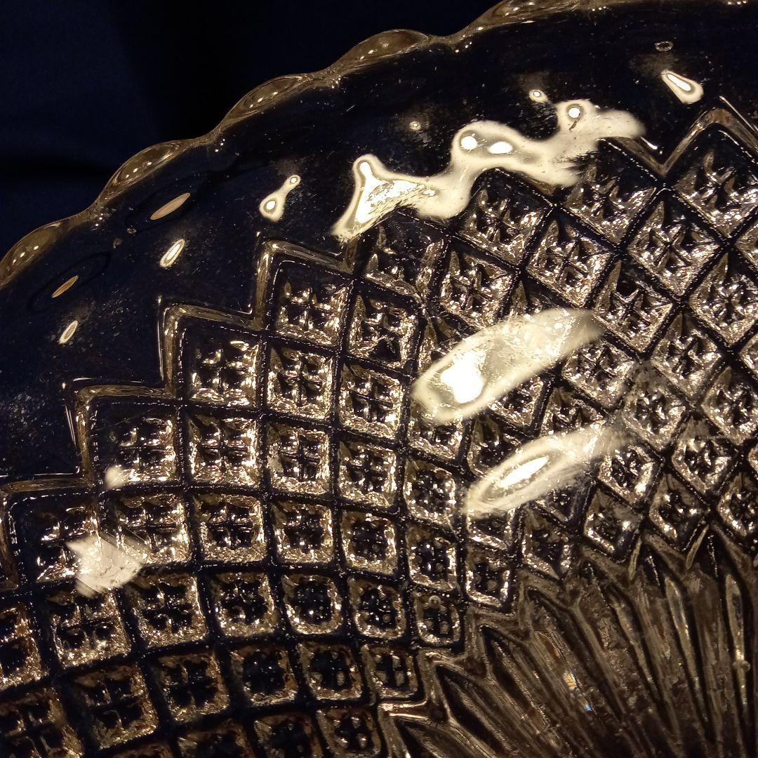 アンティークケ−キスタントガラス皿