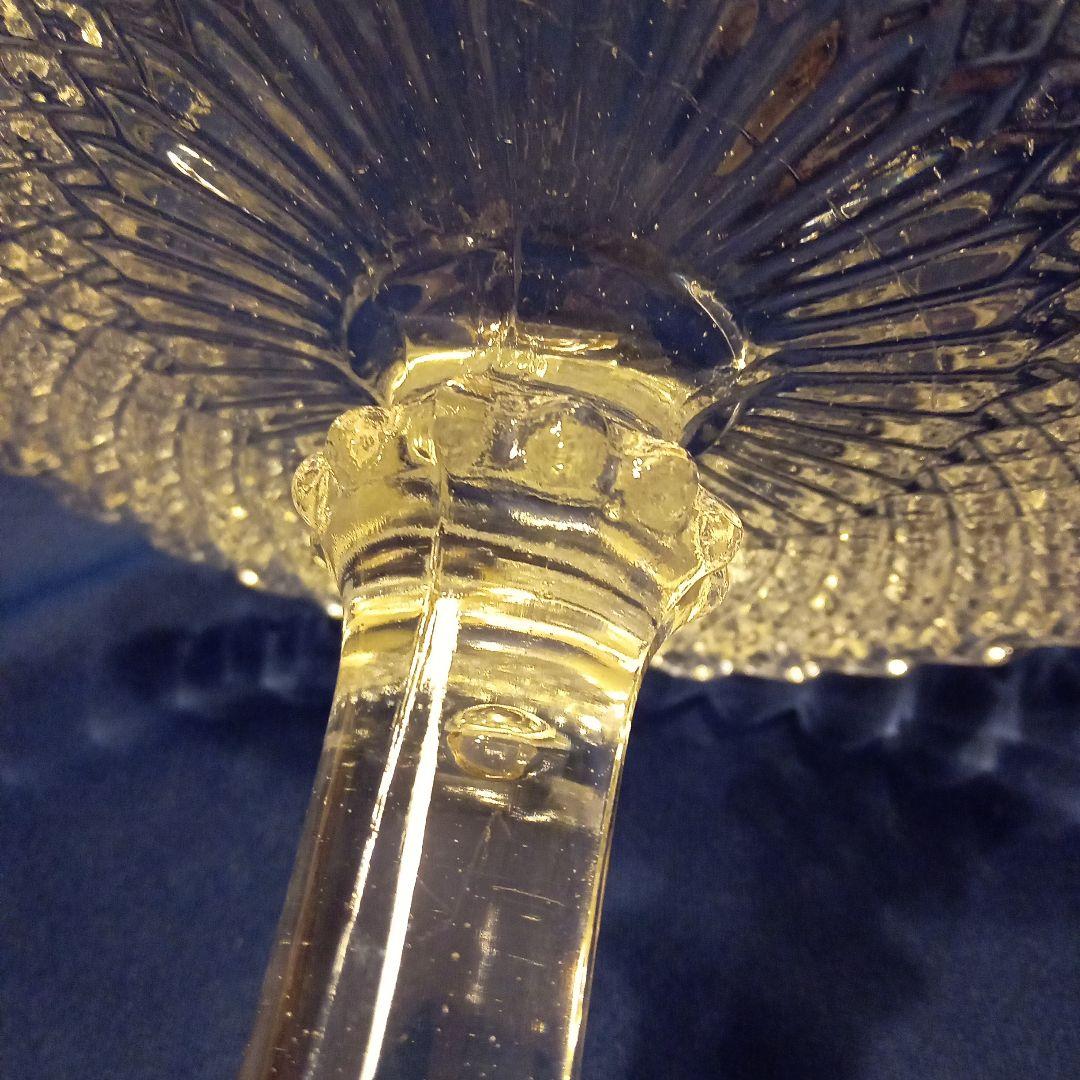 アンティークケ−キスタントガラス皿