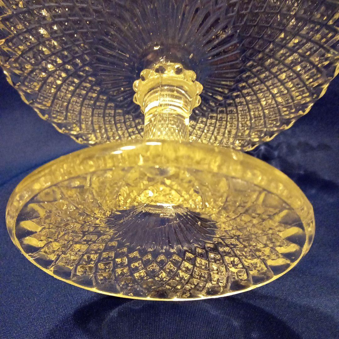 アンティークケ−キスタントガラス皿