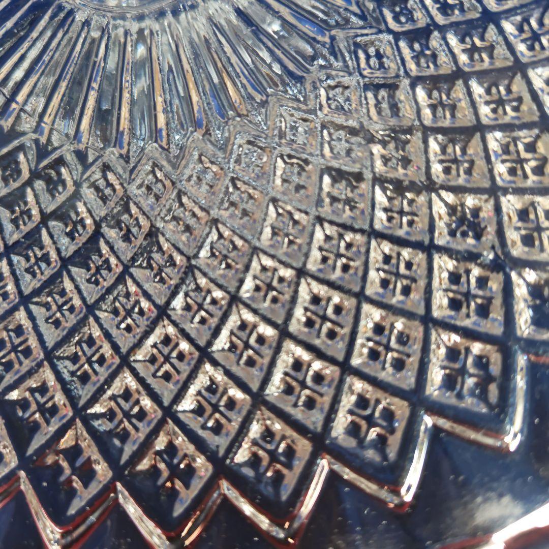 アンティークケ−キスタントガラス皿