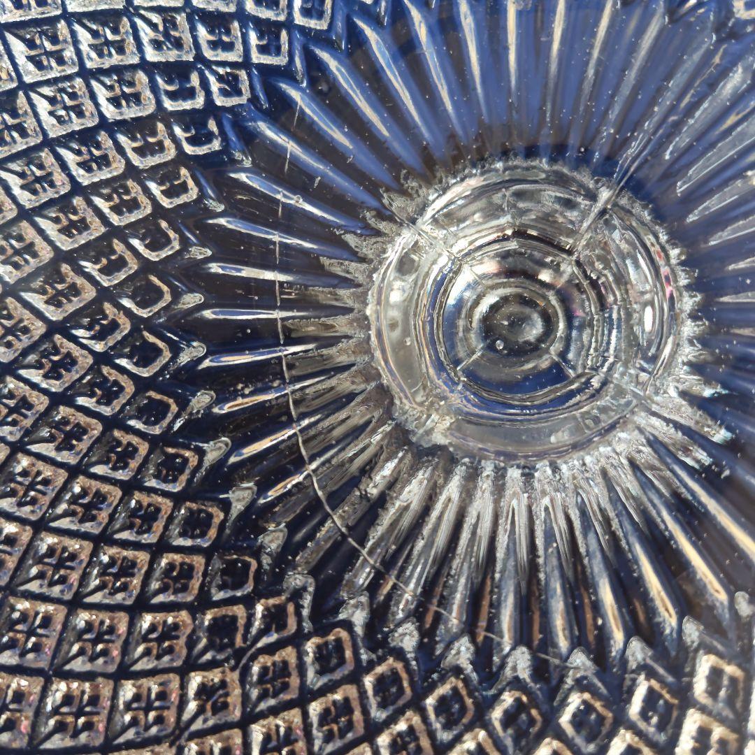 アンティークケ−キスタントガラス皿