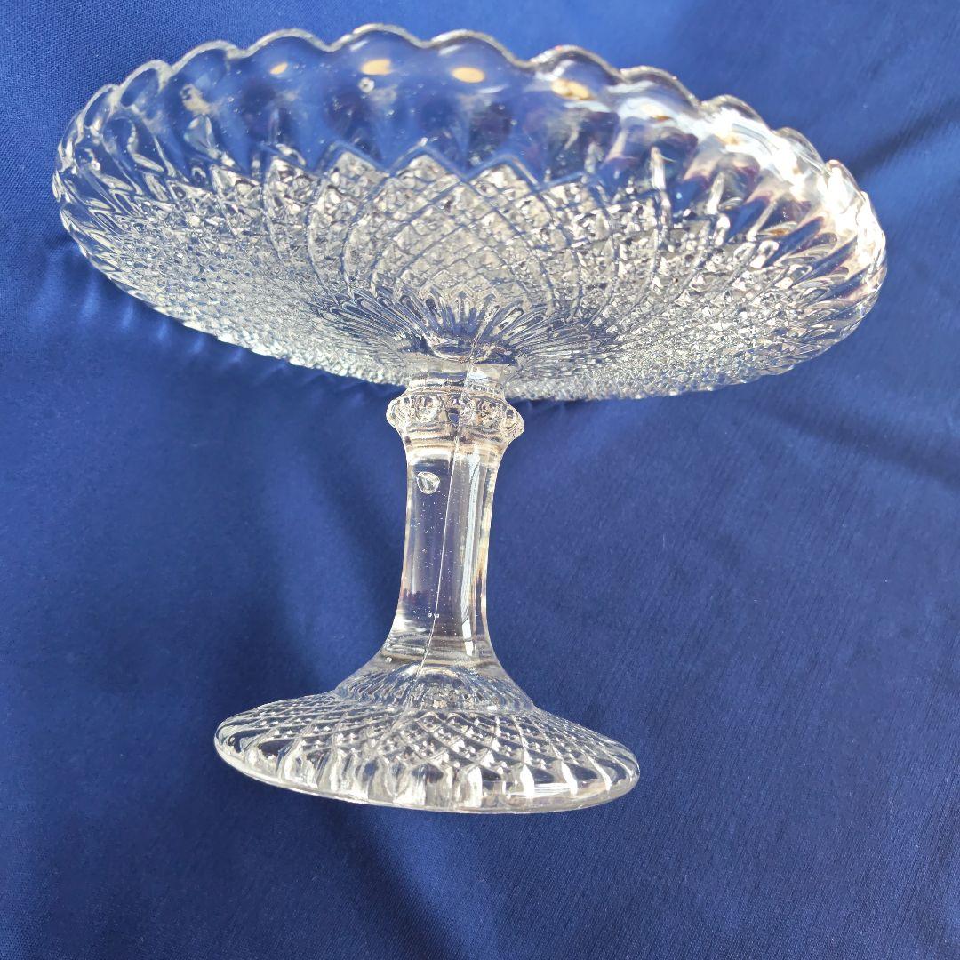 アンティークケ−キスタントガラス皿