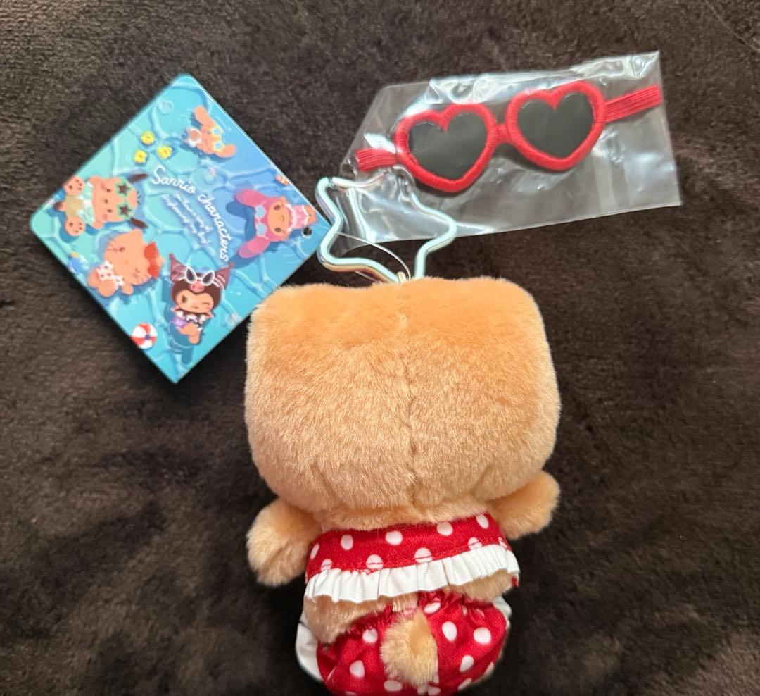 新品タグ付き　正規品　日焼けキティキーホルダー