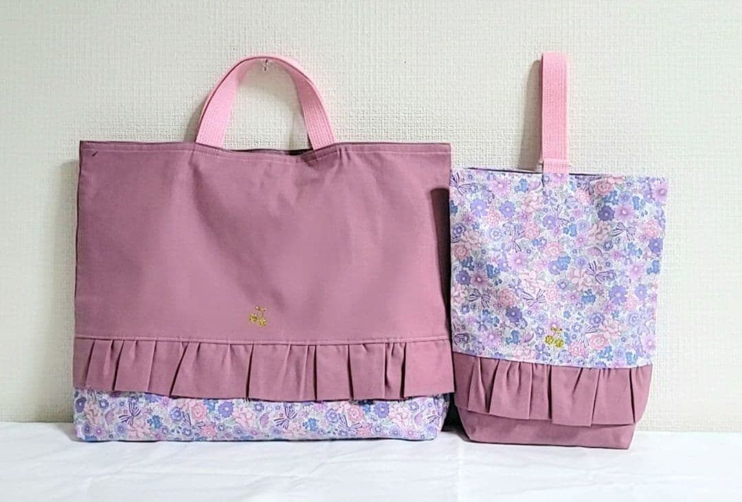 Zoony様☆専用　追加あり85.入園入学セット　パープル ピンク3点セット