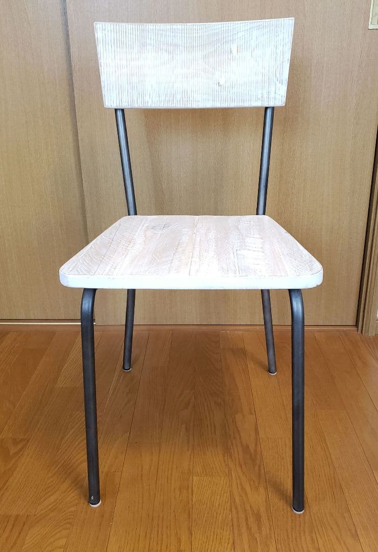 未使用※ラフォーマ・ジャパン木製シンプルチェア ホワイトウッド