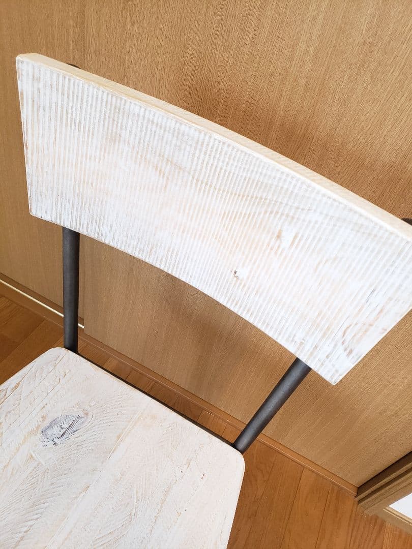 未使用※ラフォーマ・ジャパン木製シンプルチェア ホワイトウッド