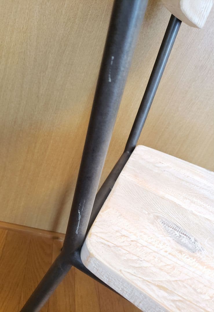 未使用※ラフォーマ・ジャパン木製シンプルチェア ホワイトウッド