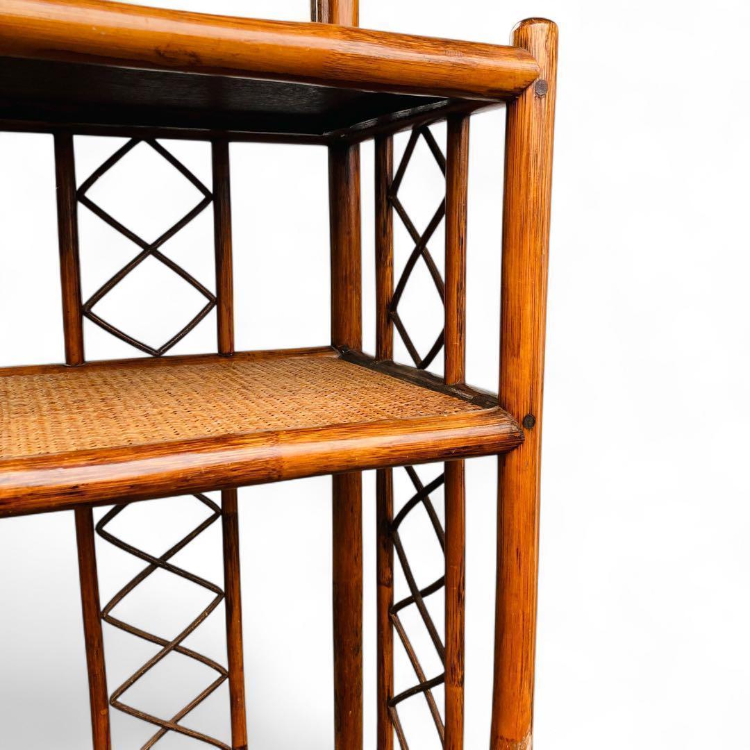 藤家具 ラタン ドレッサー 鏡台 ラック ヴィンテージ 昭和レトロ 古民家