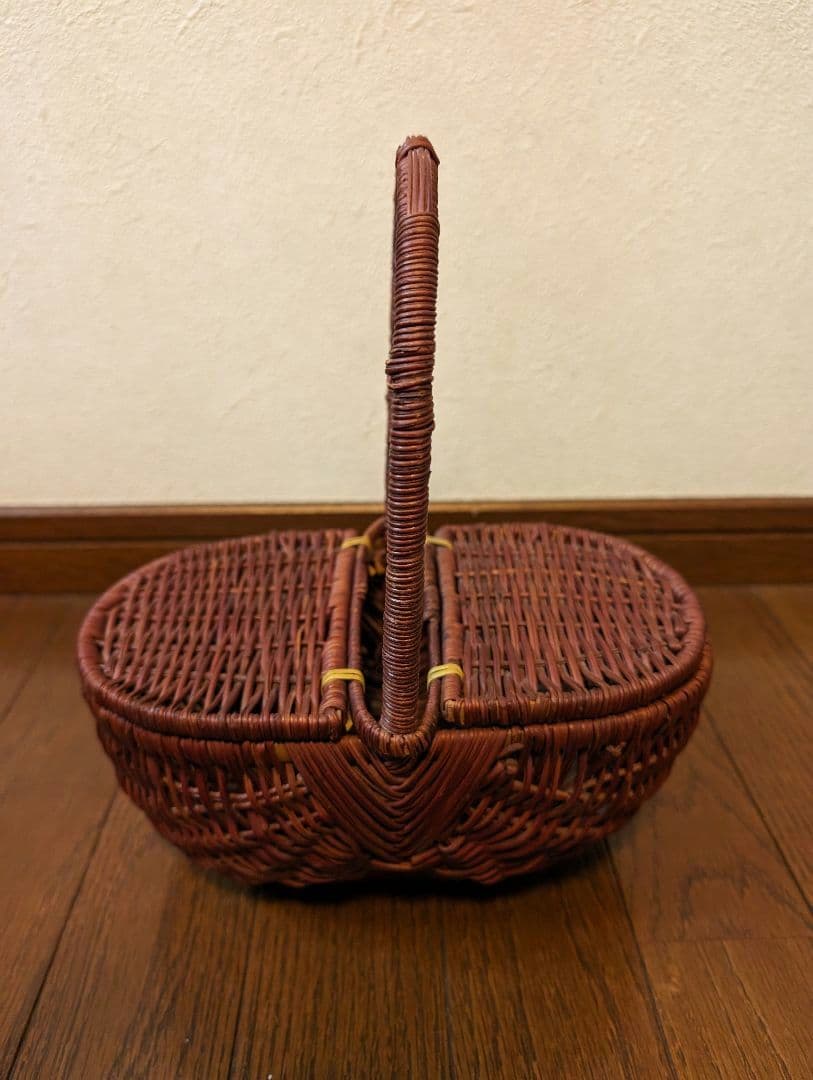 昭和レトロ　ラタン　籐　レトロ自転車　バスケット　3点まとめ売り