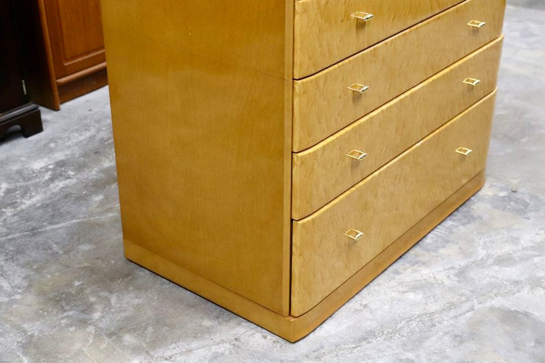 GMIK491○府中家具 最高級 整理箪笥 引出し収納家具 バーズアイメープ