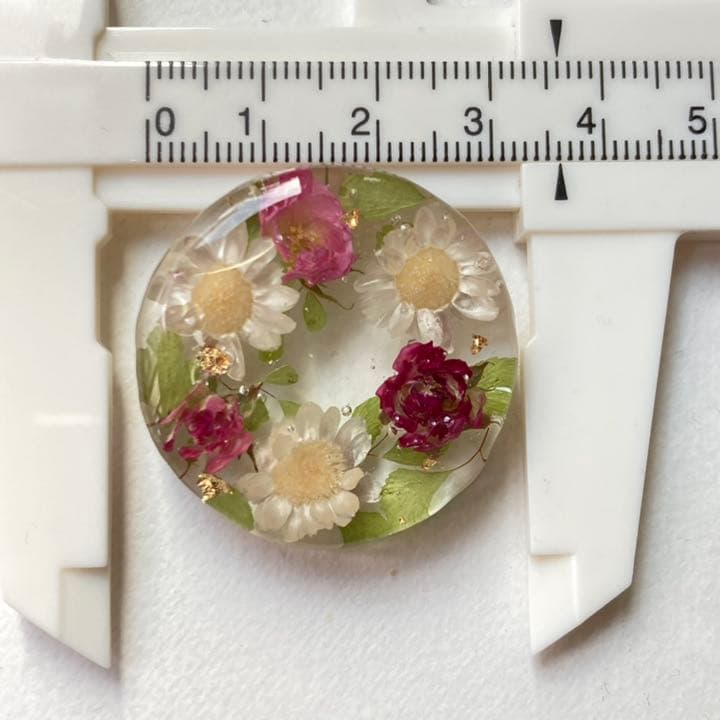 【1094】スターフラワー×薔薇 リース　レジンヘアゴム