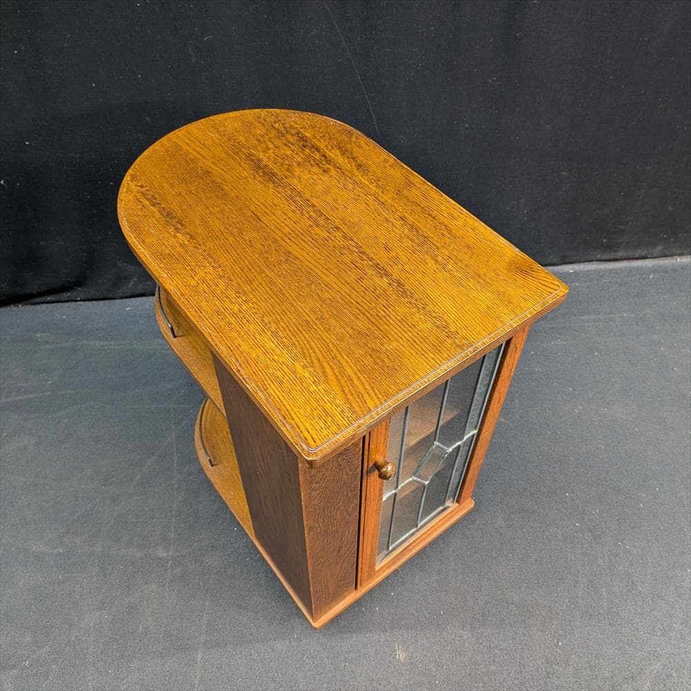 美品　三越家具　ブルージュ　サイドテーブル　キッチンワゴン　ステンドグラス