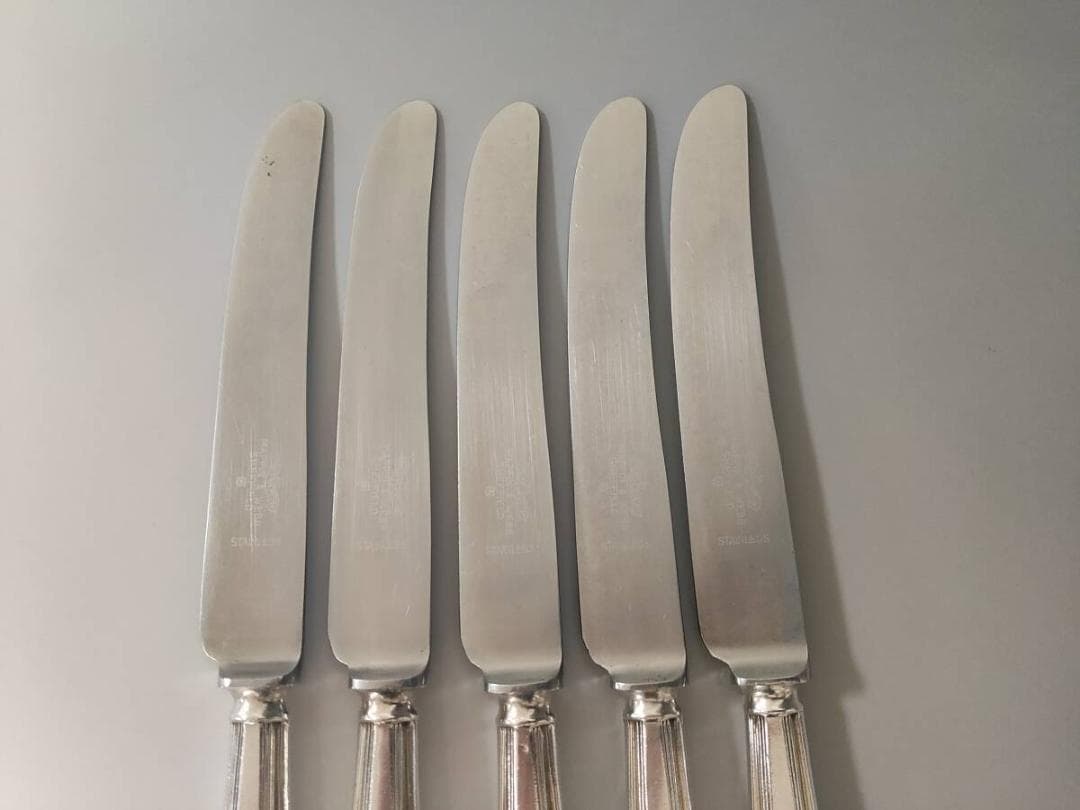 英国ヴィンテージ マッピン＆ウェッブ キングスパターン テーブルナイフ 5本