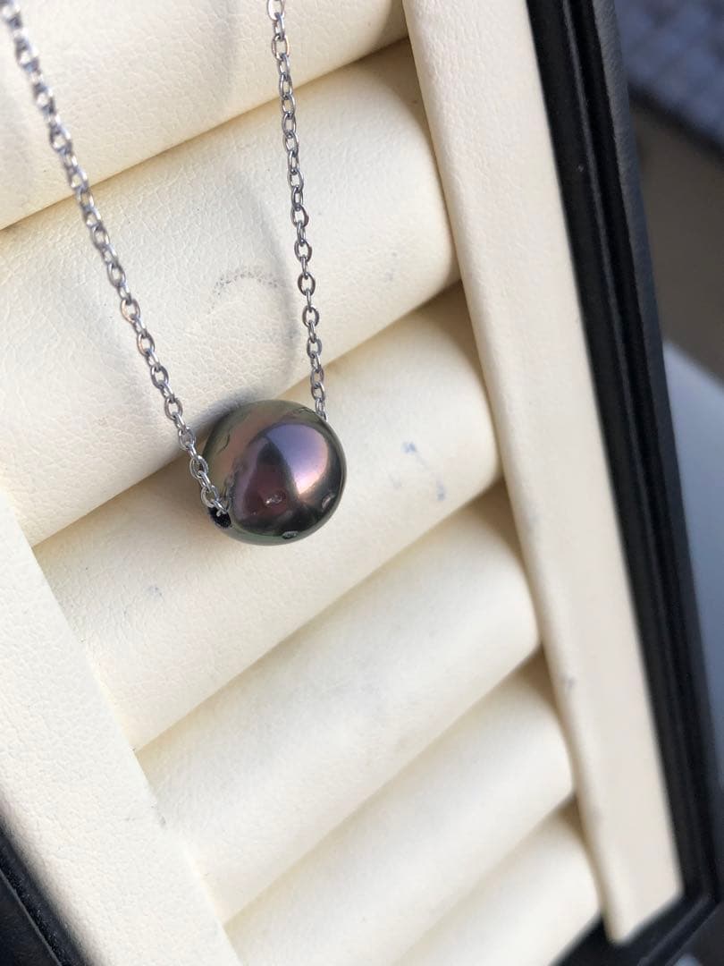 本真珠　黒蝶真珠ネックレスPJ12