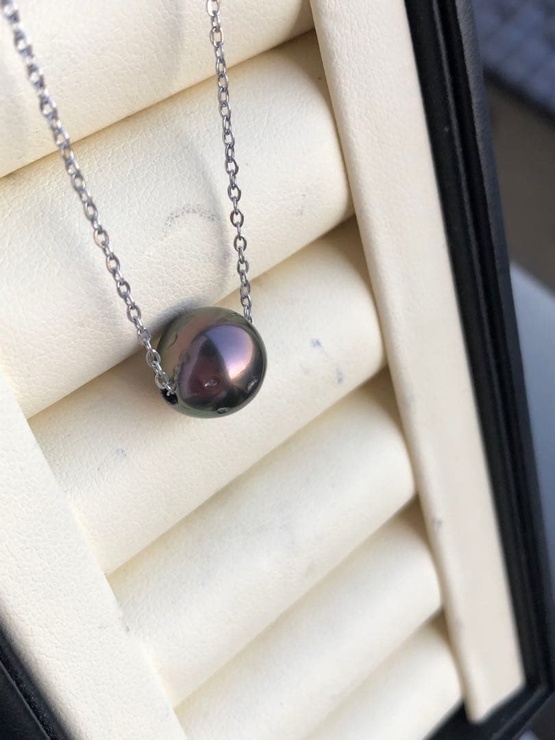 本真珠　黒蝶真珠ネックレスPJ12