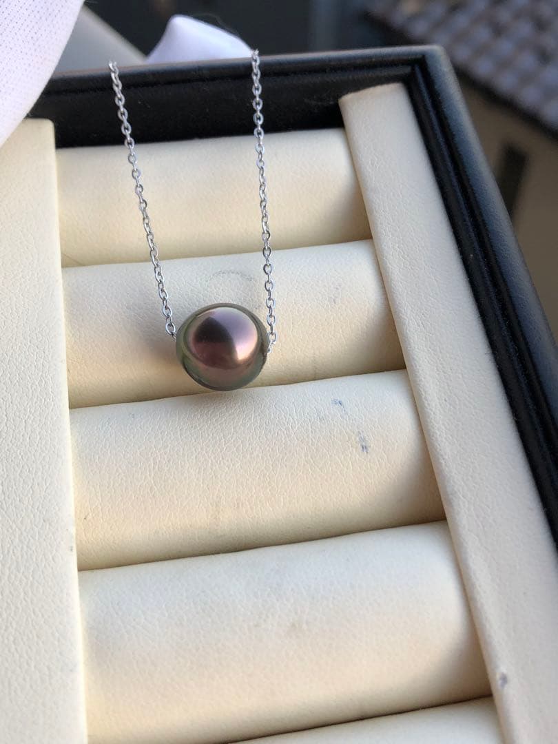 本真珠　黒蝶真珠ネックレスPJ12