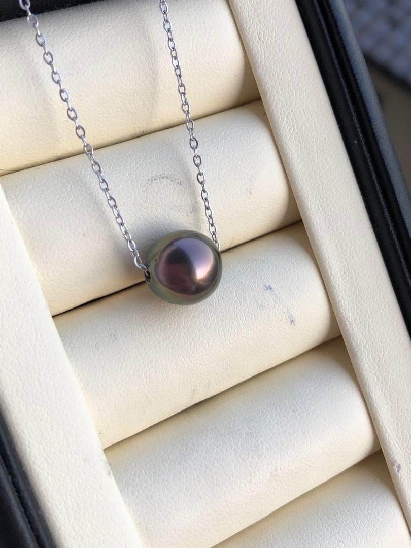 本真珠　黒蝶真珠ネックレスPJ12