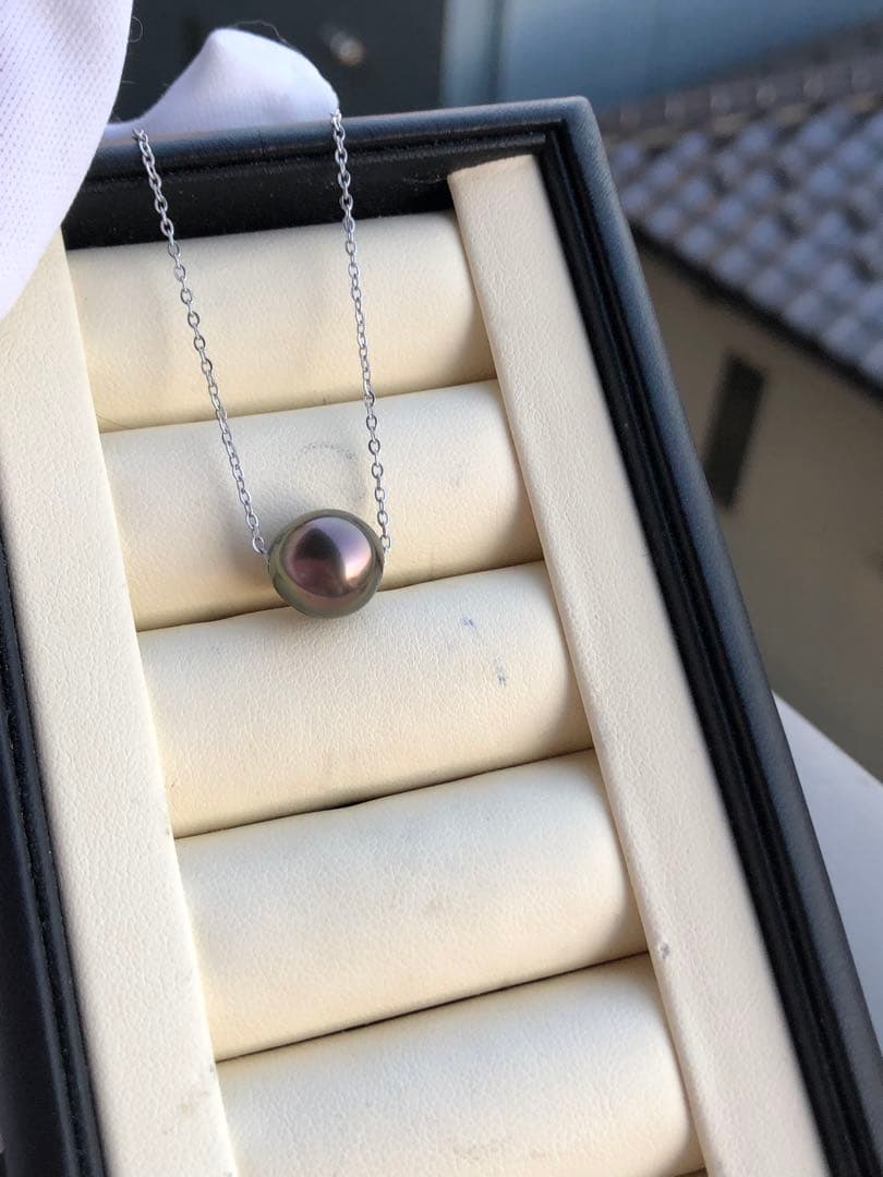 本真珠　黒蝶真珠ネックレスPJ12