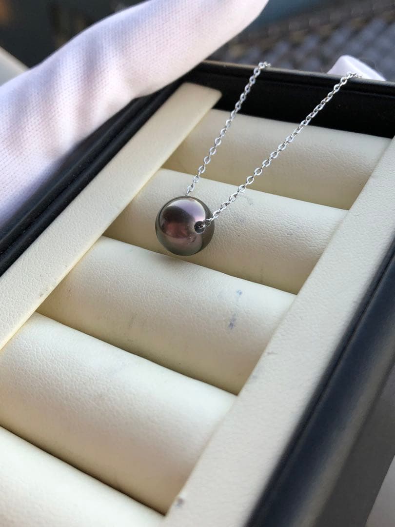 本真珠　黒蝶真珠ネックレスPJ12