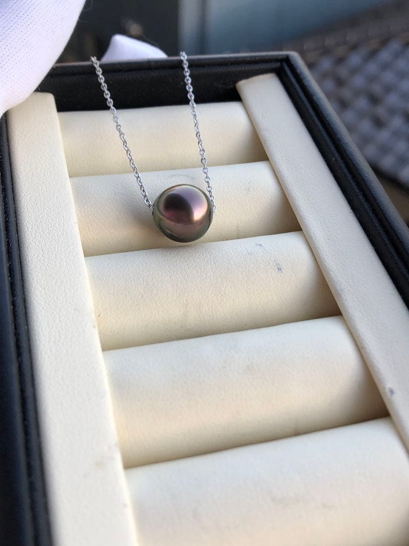 本真珠　黒蝶真珠ネックレスPJ12