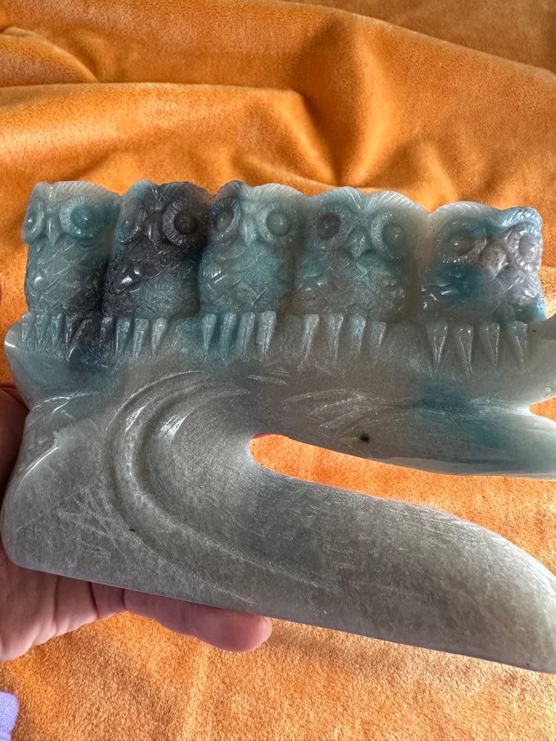 限界セール！トロレアイト フクロウ 彫刻