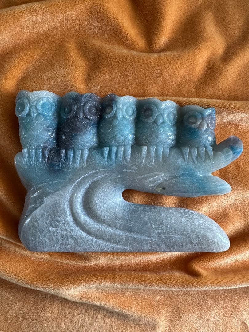 限界セール！トロレアイト フクロウ 彫刻