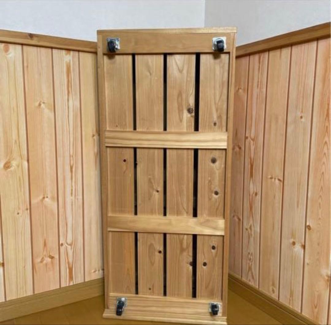 ベット下収納 ② 押入れ収納　衣装収納　アメリカンカントリー　ハート　パイン材